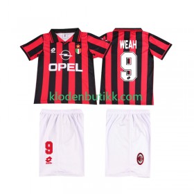 AC Milan WEAH 9 Barn Retro Hjemme Fotballdrakt 1996 1997 Kortermet